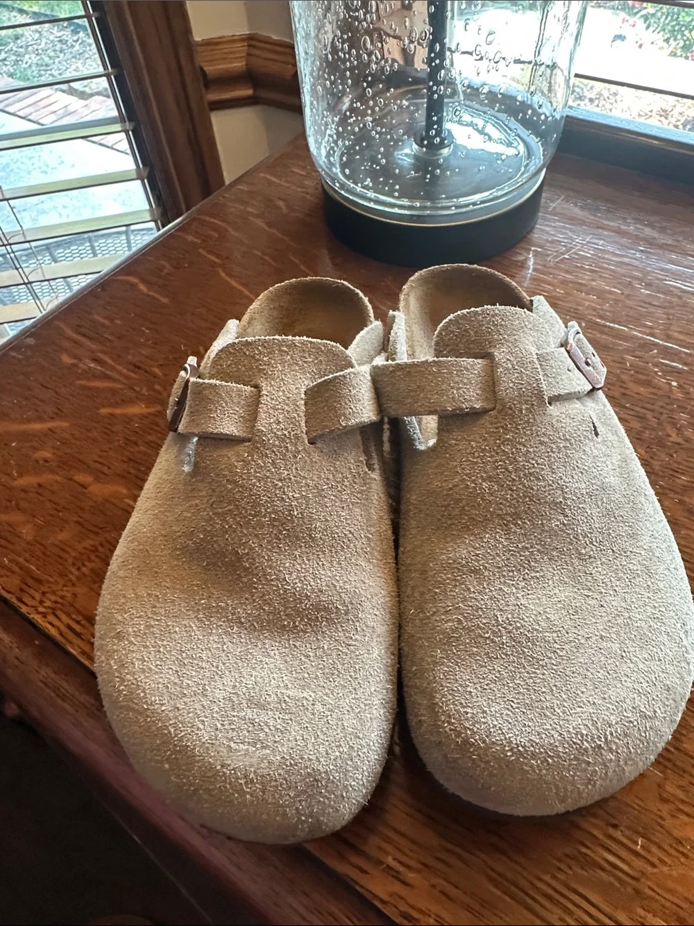 Birkenstock Kids Taupe Suede Slip-On Clog